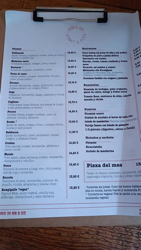 porcodio es menu|Porco Dio Menu Delivery【Menu & Prices】Lleida 